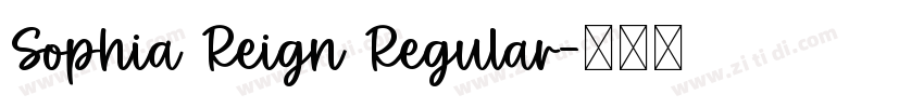 Sophia Reign Regular字体转换